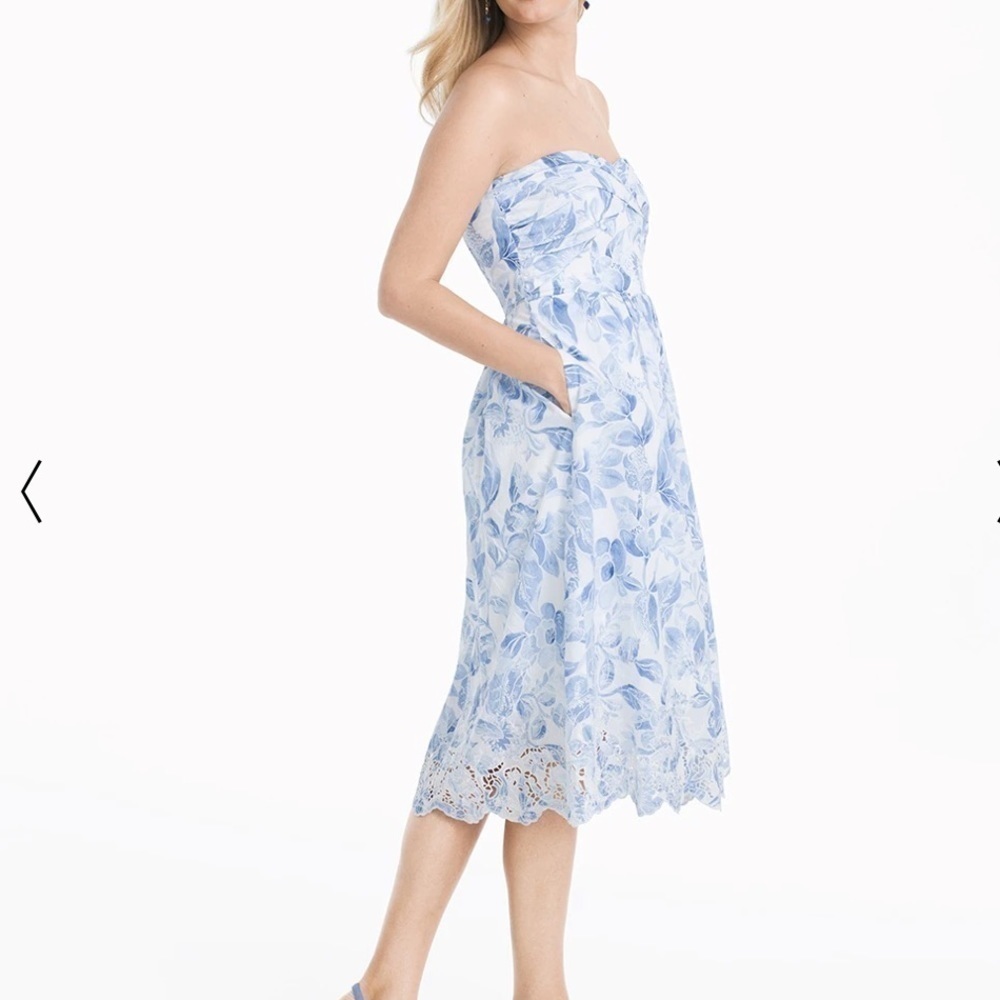 New with tag -Sleeveless Printed Blouson Dress - Picture 3 of 12